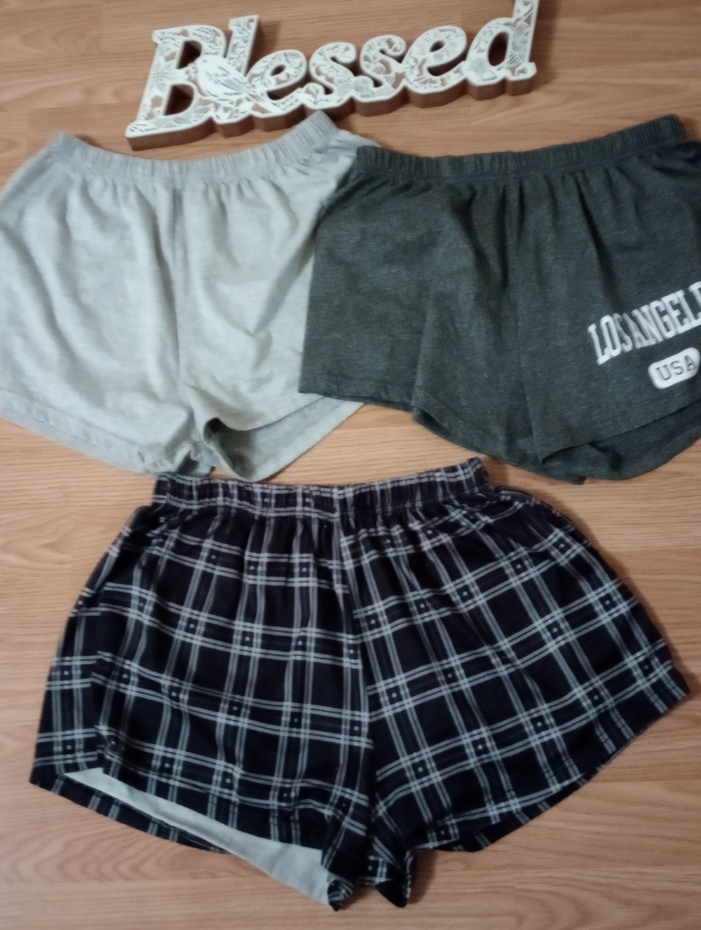 Lot Of 3 Lounge Pajama Shorts Tag Size L, fits S/M